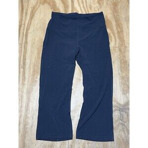 Lululemon Crop Leggings Women 12 Black @H8